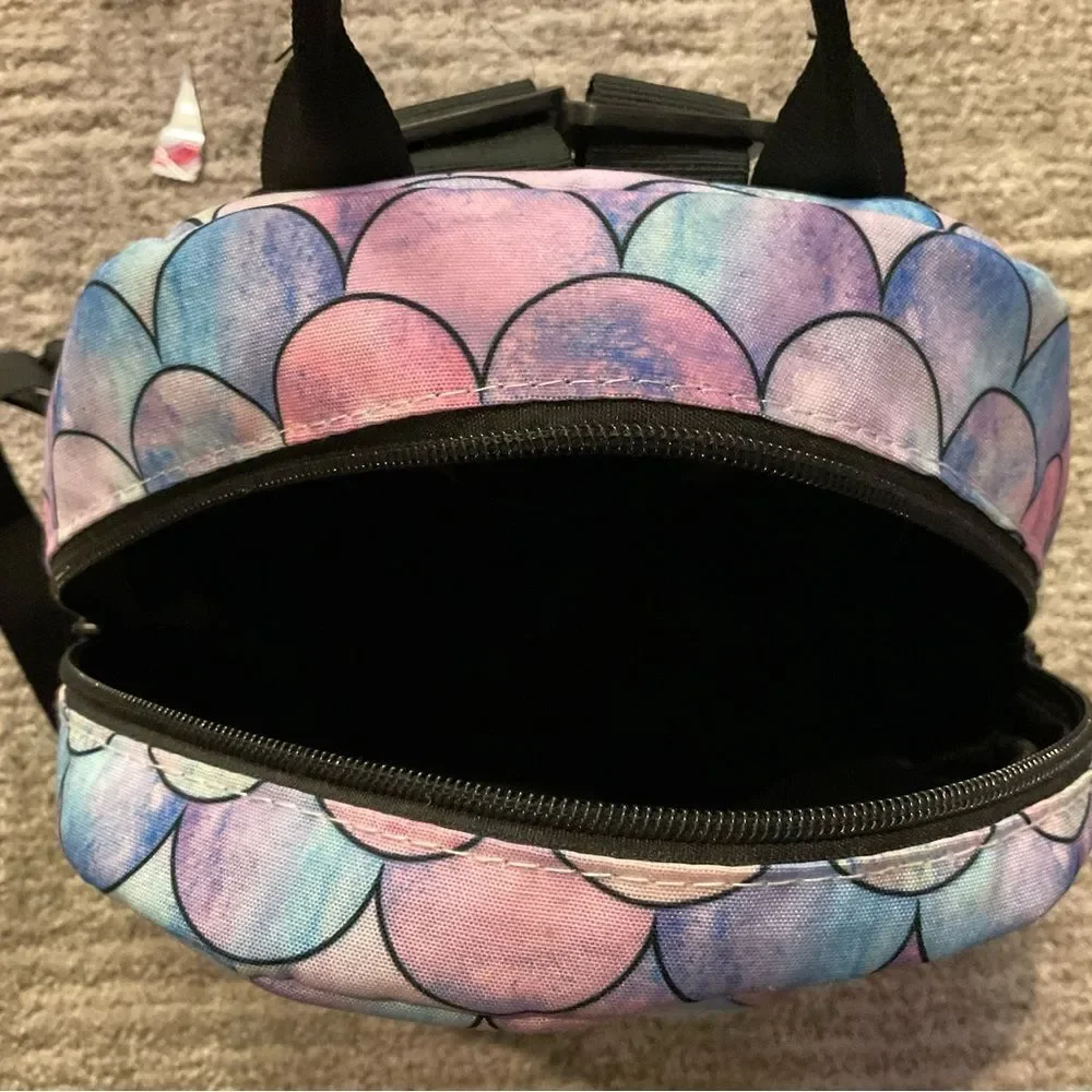 Colorful Mermaid Scale Mini Backpack